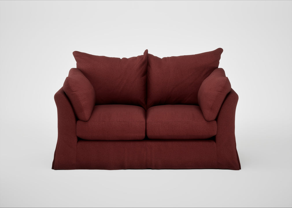Tailor Loose Cover 2 Seater Sofa Capelo Linen-Cotton Etruscan Red