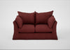 Tailor Loose Cover 2 Seater Sofa Capelo Linen-Cotton Etruscan Red