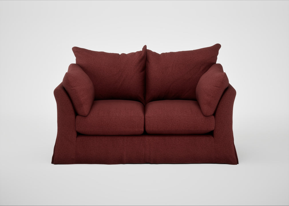 Tailor Loose Cover 2 Seater Sofa Capelo Linen-Cotton Etruscan Red