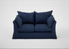Tailor Loose Cover 2 Seater Sofa Capelo Linen-Cotton Inkspot