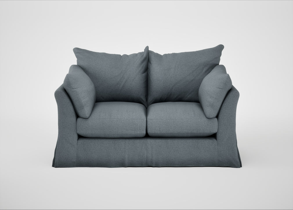 Tailor Loose Cover 2 Seater Sofa Capelo Linen-Cotton Mineral