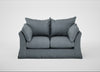 Tailor Loose Cover 2 Seater Sofa Capelo Linen-Cotton Mineral