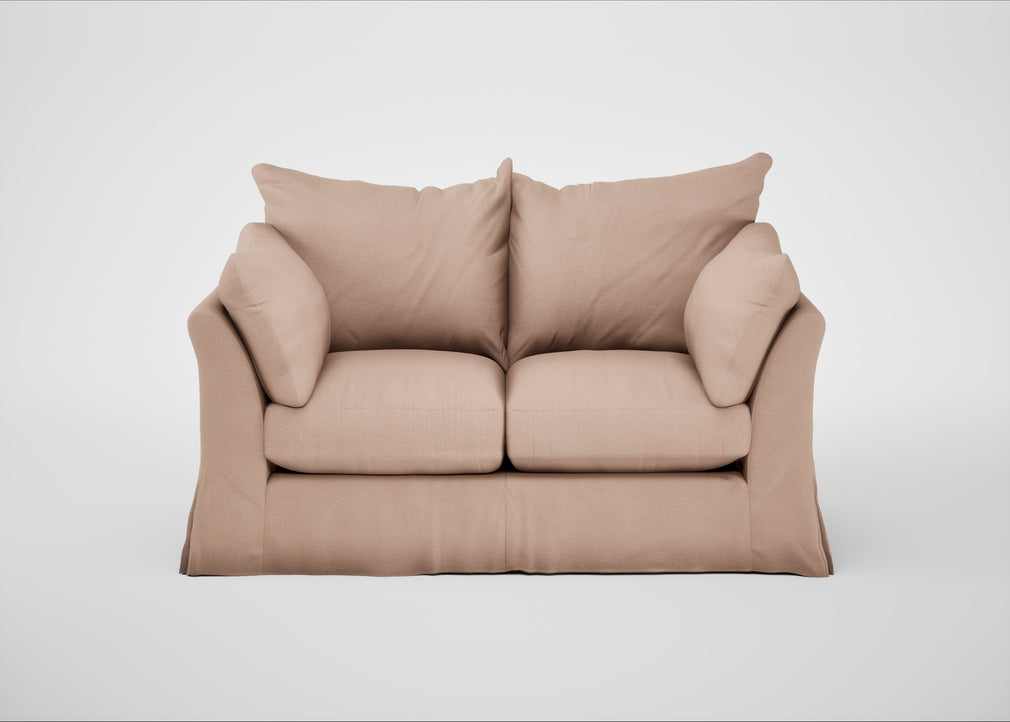 Tailor Loose Cover 2 Seater Sofa Capelo Linen-Cotton Rosedale