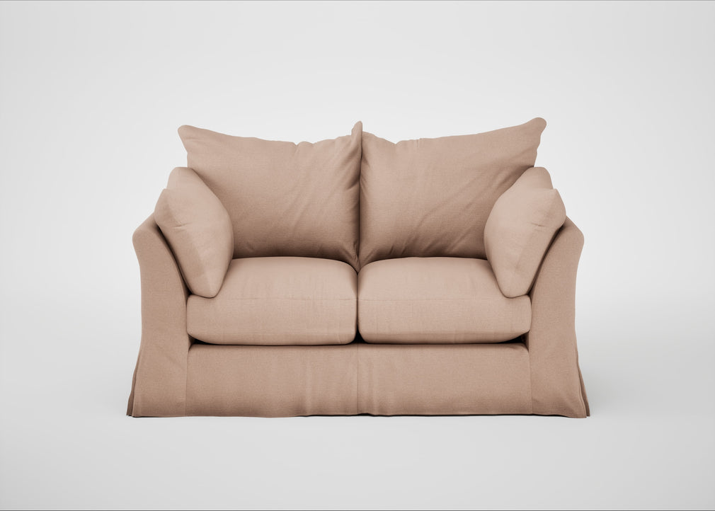 Tailor Loose Cover 2 Seater Sofa Capelo Linen-Cotton Rosedale