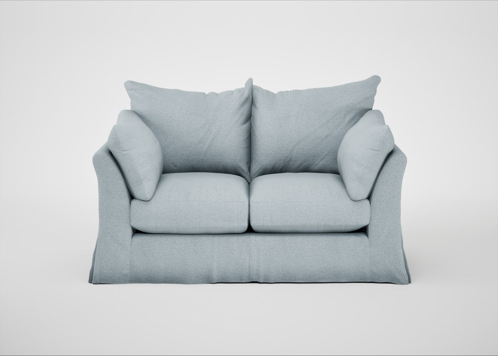Tailor Loose Cover 2 Seater Sofa Capelo Linen-Cotton Sea Shanty