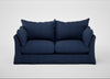 Tailor Loose Cover 3 Seater Sofa Capelo Linen-Cotton Inkspot