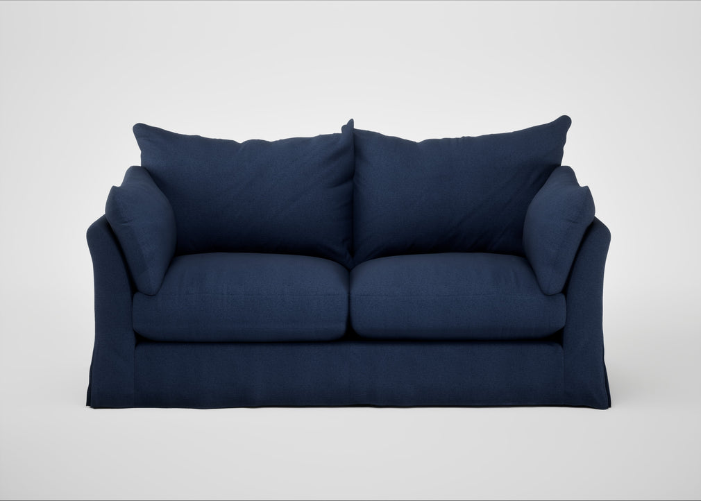 Tailor Loose Cover 3 Seater Sofa Capelo Linen-Cotton Inkspot