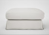 Tailor Loose Cover Square Footstool Capelo Linen-Cotton Sea Salt