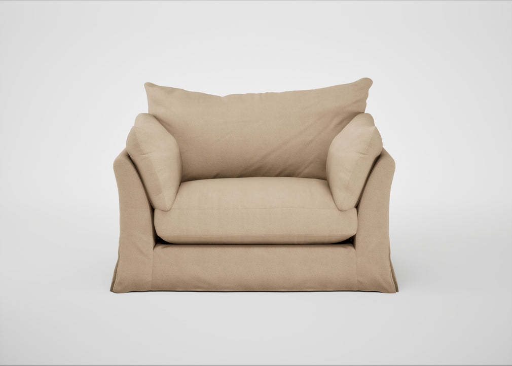 Tailor Loose Cover Loveseat Capelo Linen-Cotton Bamboo