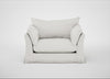 Tailor Loose Cover Loveseat Capelo Linen-Cotton Sea Salt