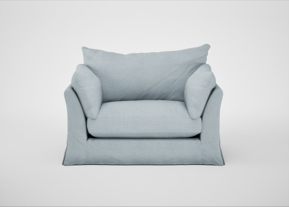 Tailor Loose Cover Loveseat Capelo Linen-Cotton Sea Shanty