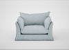 Tailor Loose Cover Loveseat Capelo Linen-Cotton Sea Shanty