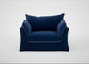 Tailor Loose Cover Loveseat Cotton Velvet Midnight