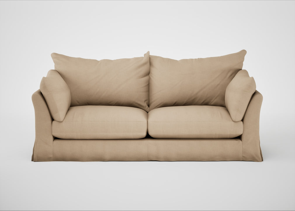 Tailor Loose Cover 4 Seater Sofa Capelo Linen-Cotton Bamboo