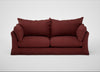 Tailor Loose Cover 4 Seater Sofa Capelo Linen-Cotton Etruscan Red