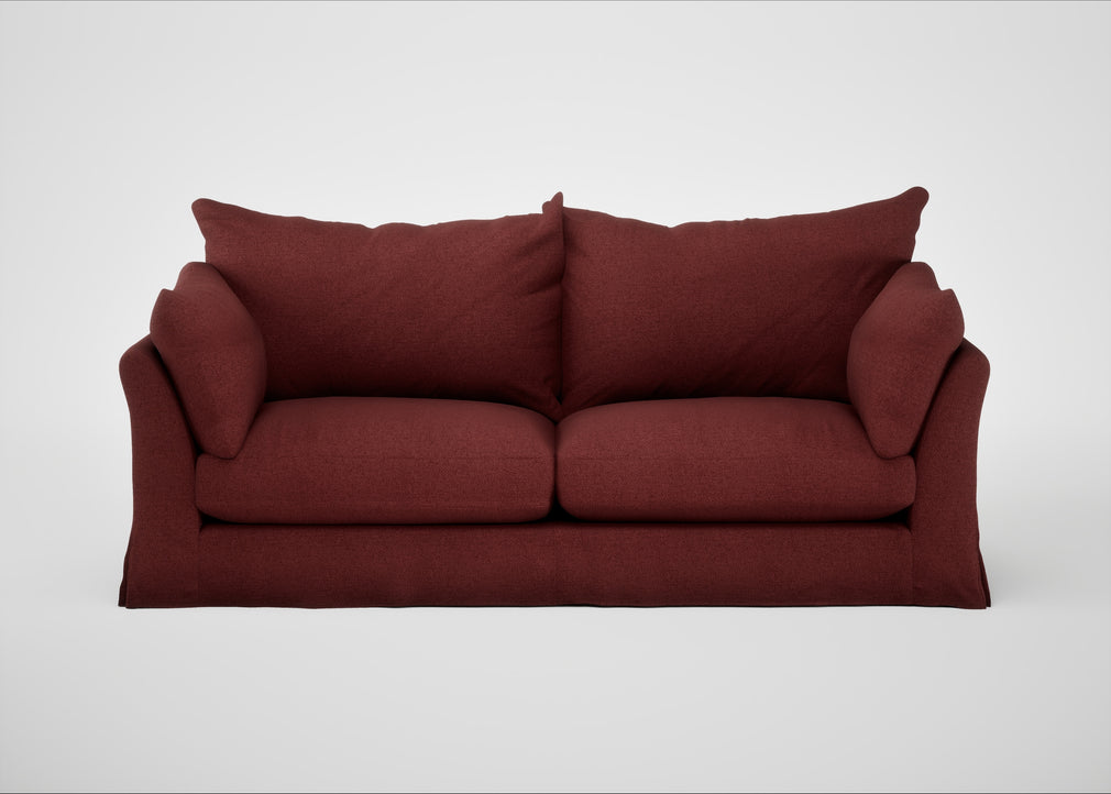 Tailor Loose Cover 4 Seater Sofa Capelo Linen-Cotton Etruscan Red