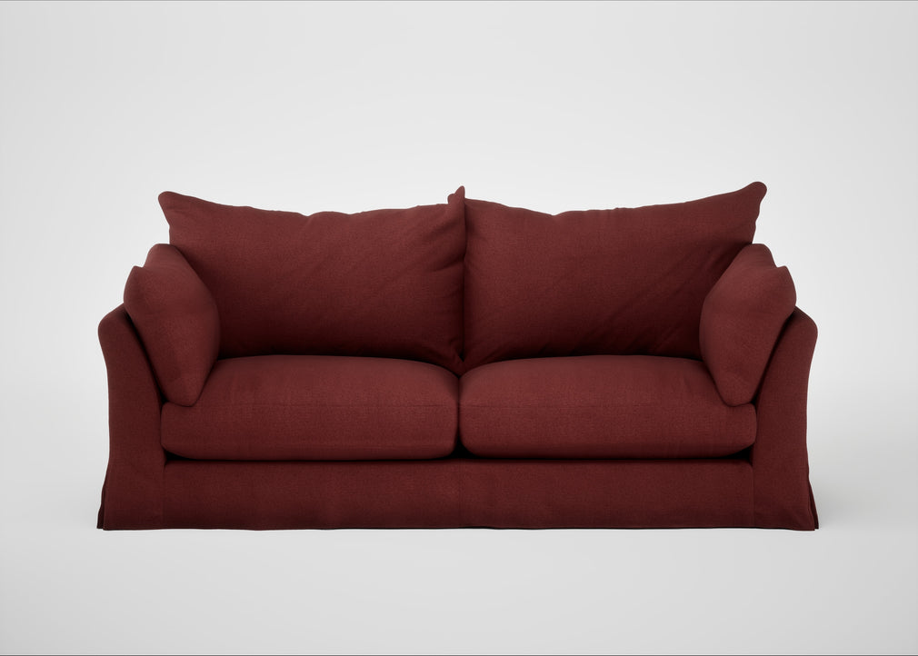 Tailor Loose Cover 4 Seater Sofa Capelo Linen-Cotton Etruscan Red