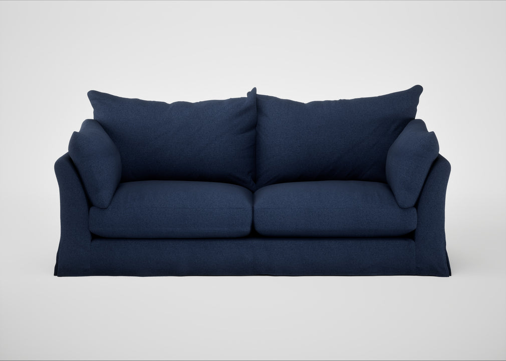 Tailor Loose Cover 4 Seater Sofa Capelo Linen-Cotton Inkspot