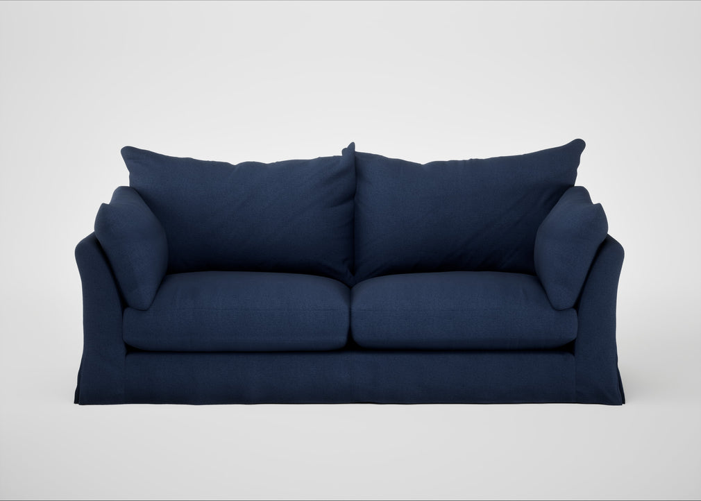 Tailor Loose Cover 4 Seater Sofa Capelo Linen-Cotton Inkspot