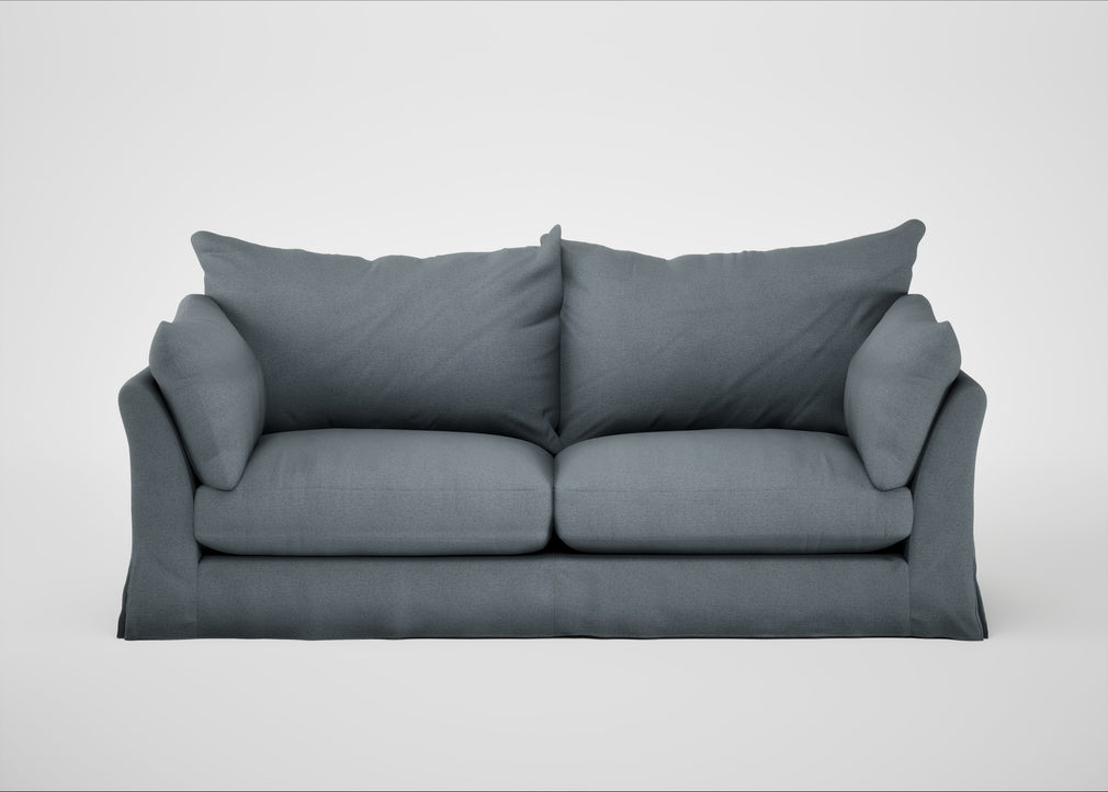 Tailor Loose Cover 4 Seater Sofa Capelo Linen-Cotton Mineral