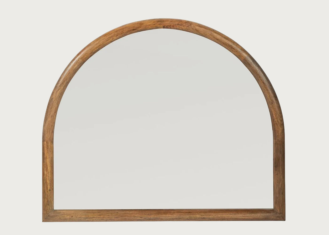 Genoa Over Mantle Mirror Walnut Finish 100 x 120cm