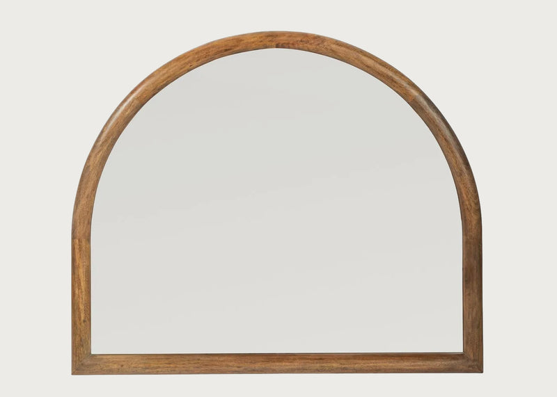 Genoa Over Mantle Mirror Walnut Finish 100 x 120cm