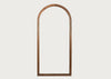 Genoa Arch Floor Mirror Walnut Finish 90 x 190cm