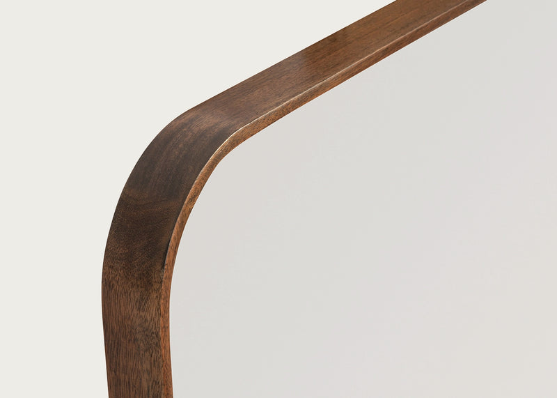 Livorno Square Mirror Walnut Finish 90 x 90cm