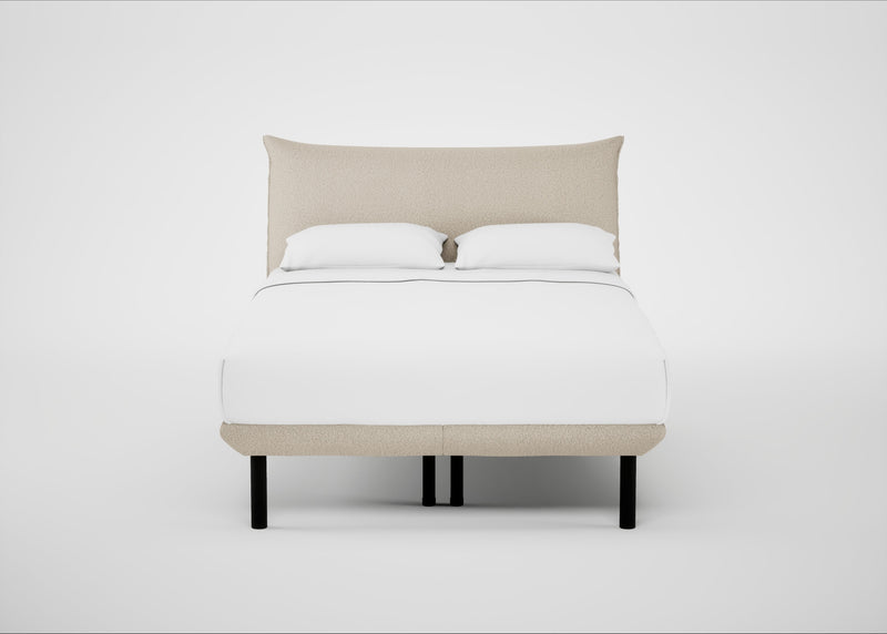 Aria Bed Double / Nova Boucle Oat / Black