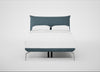 Aria Bed Double / Nova Boucle Oxford Blue / Chrome