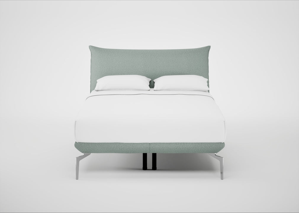 Aria Bed Double / Nova Boucle Panache / Chrome