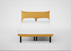 Aria Bed Double / Nova Boucle Turmeric / Black