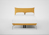 Aria Bed Double / Nova Boucle Turmeric / Chrome