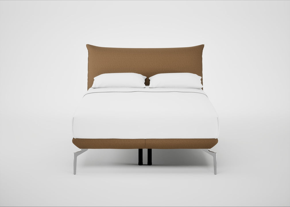 Aria Bed Double / Siena Cotton Clay / Chrome