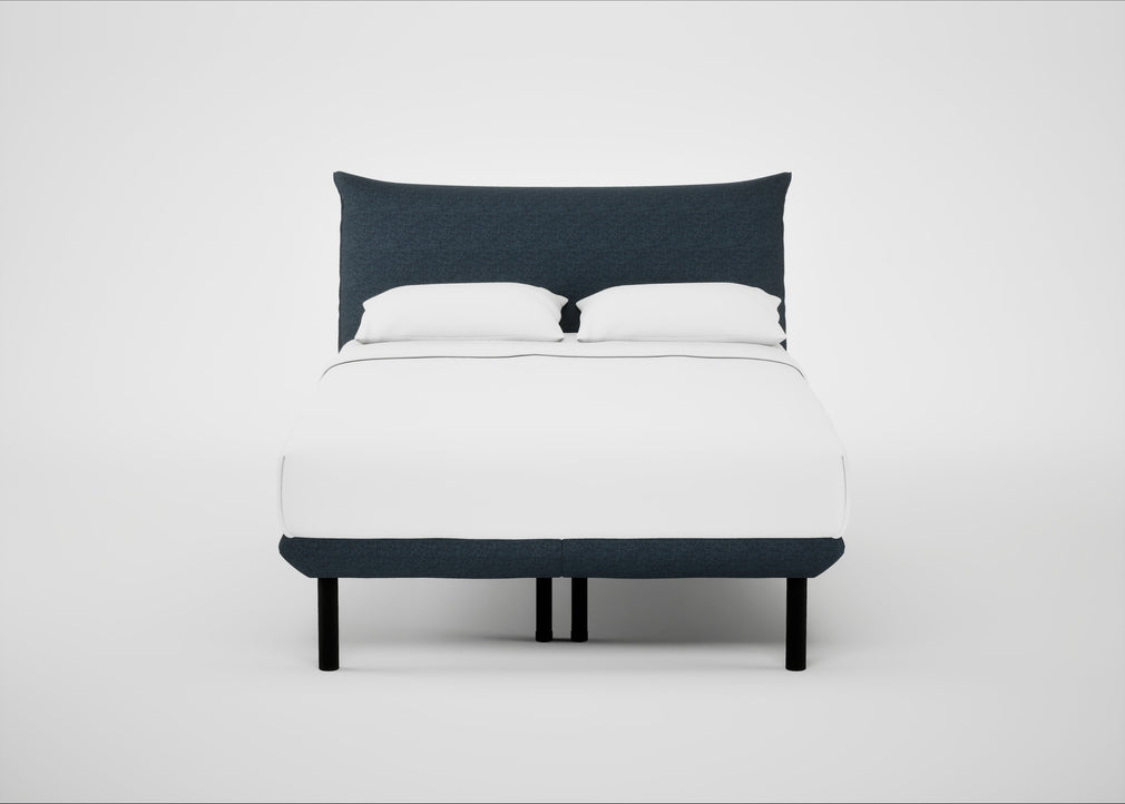 Aria Bed Double / Siena Cotton Deep Sea / Black