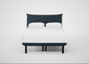 Aria Bed Double / Siena Cotton Deep Sea / Black