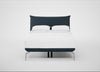Aria Bed Double / Siena Cotton Deep Sea / Chrome