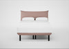 Aria Bed Double / Siena Cotton Dusky Pink / Black