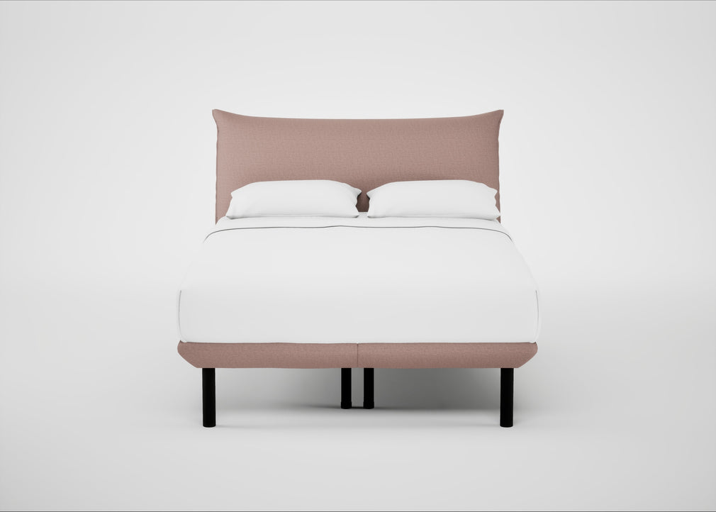 Aria Bed Double / Siena Cotton Dusky Pink / Black