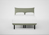 Aria Bed Double / Siena Cotton Pistachio / Black