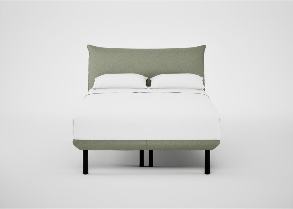 Aria Bed Double / Siena Cotton Pistachio / Black