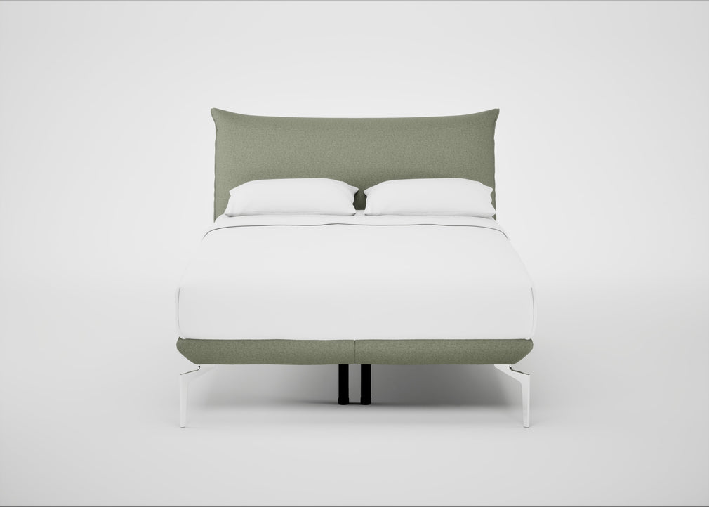 Aria Bed Double / Siena Cotton Pistachio / Chrome