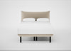 Aria Bed Double / Nova Velluto Almond / Black