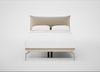 Aria Bed Double / Nova Velluto Almond / Chrome