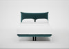 Aria Bed Double / Nova Velluto Bermuda / Chrome