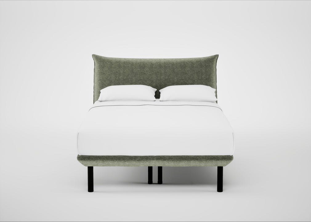 Aria Bed Double / Nova Velluto Bilbao / Black