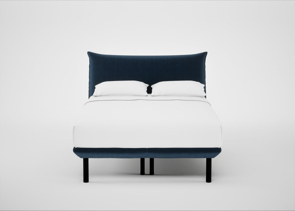 Aria Bed Double / Nova Velluto French Navy / Black