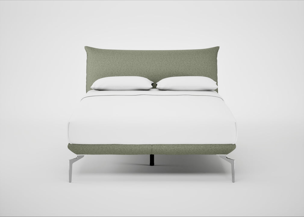 Aria Bed King / Siena Cotton Pistachio / Chrome