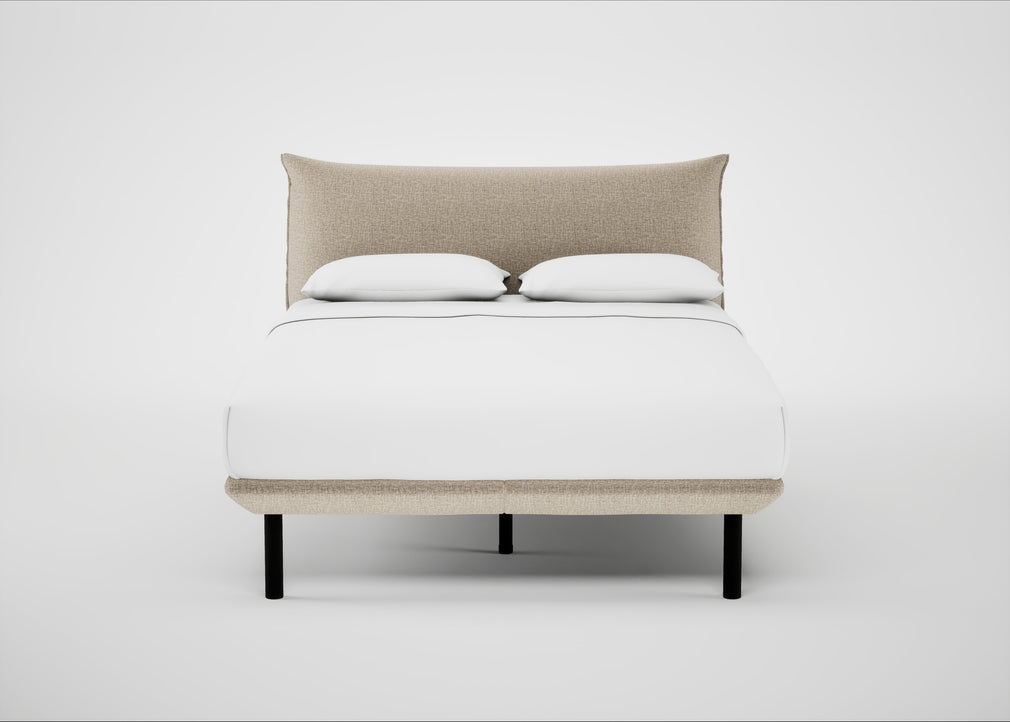 Aria Bed King / Nova Velluto Almond / Black