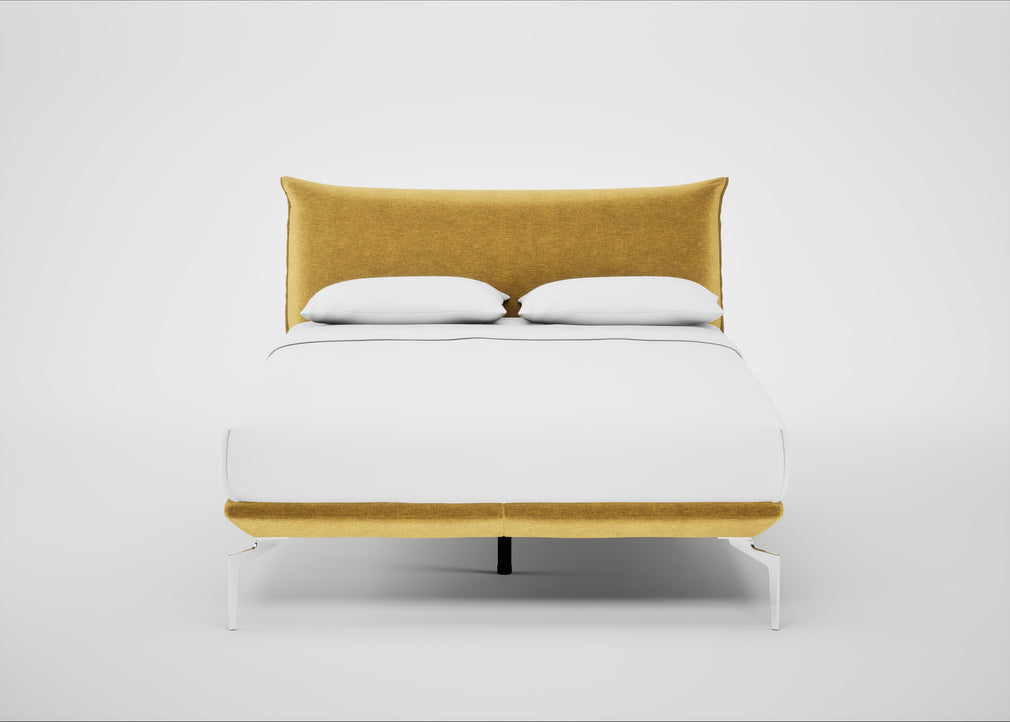 Aria Bed King / Nova Velluto Corn / Chrome